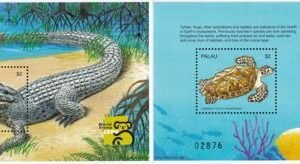 US 496-97 Trust Territories Palau NH VF Turtles, Frogs & Amp S/S