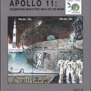US 517 Trust Territories Palau NH VF Apollo 11 M/S