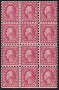 US 505 Early Commemoratives Used VF Mint NH Double Error Block Of 12, Top 1/2 Flawless, Bottom Gum Bends