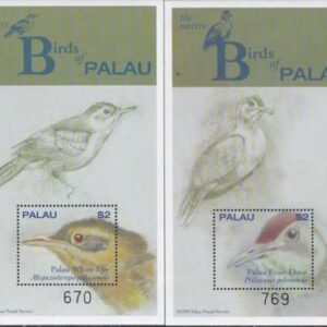 US 555-56 Trust Territories Palau NH VF Birds S/S