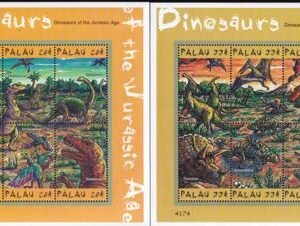US 574-75 Trust Territories Palau NH VF Dinosaurs M/S
