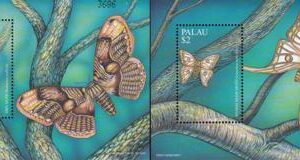 US 622-23 Trust Territories Palau NH VF Moths S/S