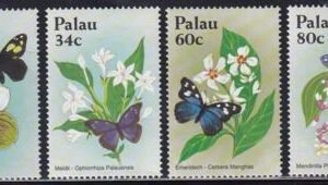 US 670-73 Trust Territories Palau NH VF Flowers
