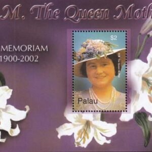US 707 Trust Territories Palau NH VF Queen Mother Memorial S/S