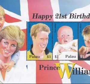 US 727 Trust Territories Palau NH VF Prince William Birthday M/S