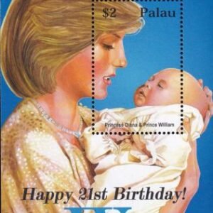 US 728 Trust Territories Palau NH VF Prince William Birthday S/S