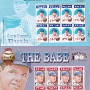 US 781-82 Trust Territories Palau NH VF Babe Ruth M/S Of 8