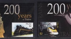 US 785-86 Trust Territories Palau NH VF Train Bicentennial S/S