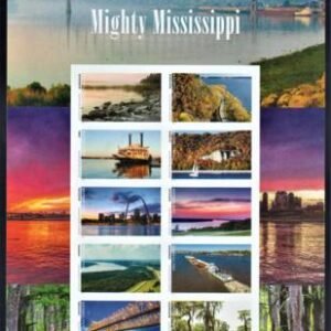 US 5698v Modern Imperf Mighty Mississippi Sheet