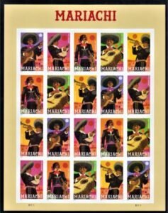 US 5703-7 Modern Imperf Mariachi Sheet
