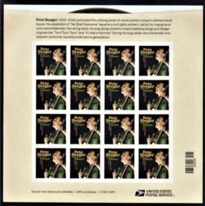 US 5708 Modern Imperf Pete Seeger Sheet