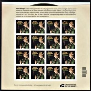 US 5708 Modern Imperf Pete Seeger Sheet
