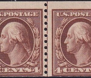 US 446 Washington / Franklin Mint LH/NH Just F Line Pair PF Cert