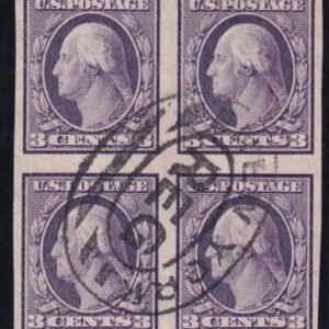 US 345 Washington / Franklin Used VF Neatly Used Block Of 4