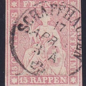 Switzerland 38a SBK 24Gd Used XF Pale Rose- S-O-N Cancel, 4 F.L. With Margins All Around. Beautiful!