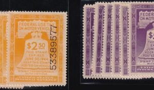 US RV24-25 Revenues Mint NH VF 1944 Set Pristine, Few Gum Skips As Always