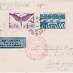 Switzerland 1935 2nd Shuttle Flight Card