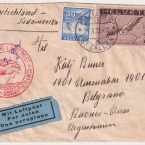 Switzerland 1935 15th South America Flight Cover