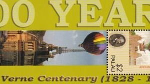 US 826 Trust Territories Palau NH VF Jules Verne S/S