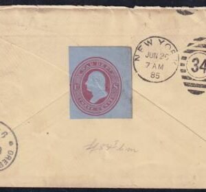 US U278(+U277, U280 Cut Squares Not Recognized) 1885 Bayou Goula, LA To Germany Great Usage