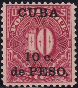 US Possessions - Cuba J4 LH VF Barely Hinged