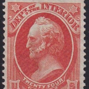 US O22 Officials Mint AVE No Gum - Partial Plate # At Top