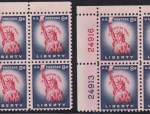 US 1041var Mint NH XF 99% Red Plate # Missing BIA Article About Discovery Accompanies