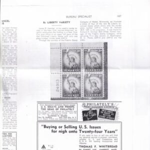 US 1041var Mint NH XF 99% Red Plate # Missing BIA Article About Discovery Accompanies