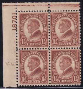 US 633 H F-VF Plate Block