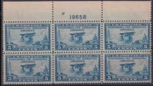 US 650 NH VF Plate # Block Of 6