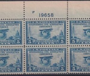 US 650 NH VF Plate # Block Of 6