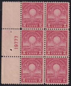 US 654 LH F-VF Plate Block NGS, NGB