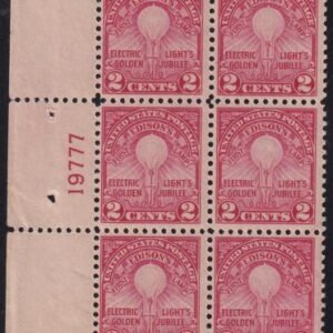 US 654 LH F-VF Plate Block NGS, NGB