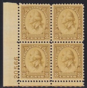 US 713 NH F-VF Plate Block