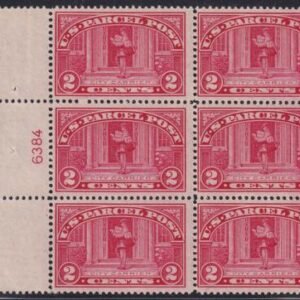 US Q2 Parcel Post NH F+ Pristine + Fresh! PL Block #6384 Full Left Side