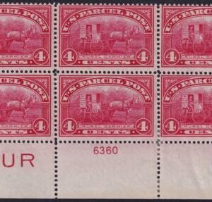 US Q4 Parcel Post LH F+ Wide Bottom #6360 W/Imprint