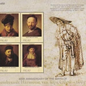 US 858 Trust Territories Palau NH VF Rembrandt M/S