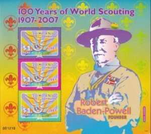 US 875 Trust Territories Palau NH VF Scouting Centenary M/S