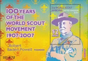 US 876 Trust Territories Palau NH VF Scouting Centenary S/S