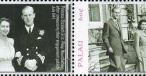 US 890 Trust Territories Palau NH VF QE II's 60th Anniversary Pair