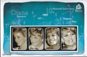 US 895 Trust Territories Palau NH VF Princess Diana M/S