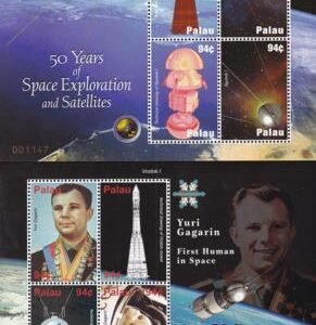 US 943-44 Trust Territories Palau NH VF Sputnik/Gragarin M/S