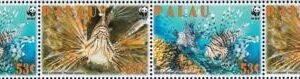 US 992 Trust Territories Palau NH VF Red Lionfish WWF Block Or Strip Of 4