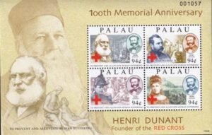 US 1012 Trust Territories Palau NH VF Henri Dunant Sheet