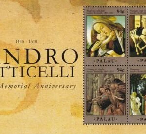 US 1014 Trust Territories Palau NH VF Botticelli Painting Sheet