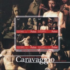 US 1023 Trust Territories Palau NH VF Caravaggio Sheet Of 4