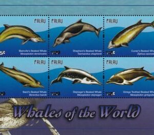 US 1035 Trust Territories Palau NH VF Whales Sheet