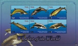 US 1035 Trust Territories Palau NH VF Whales Sheet