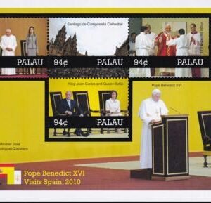 US 1037 Trust Territories Palau NH VF Pope Benedict Visits Sheet
