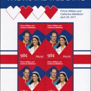 US 1048 Trust Territories Palau NH VF Royal Wedding Sheet